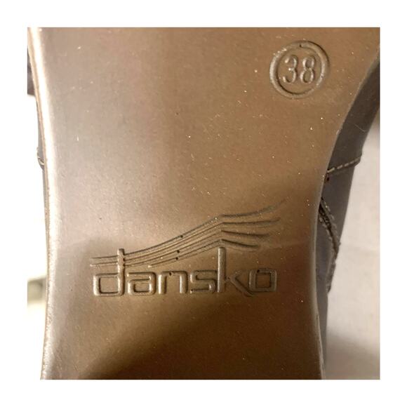 Dansko Dabney Leather Bohemian Tassel Clog Ankle Booties 8 - Picture 7 of 9